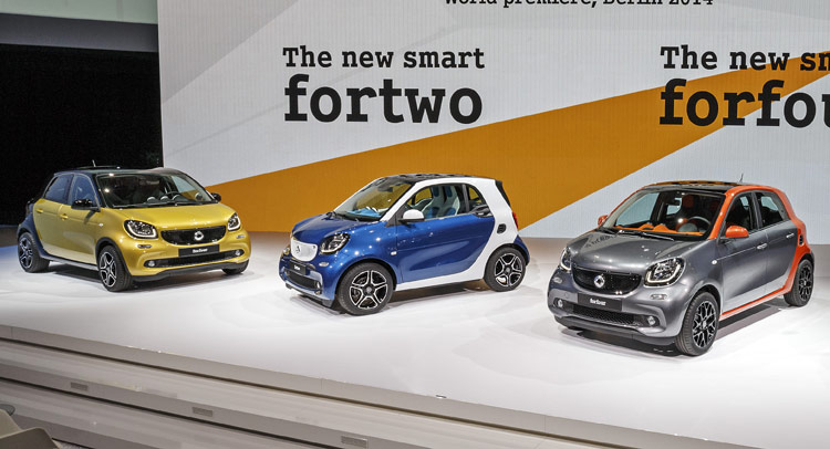 New Smart ForTwo and ForFour Priced from €10,895 and €11,555 in Germany