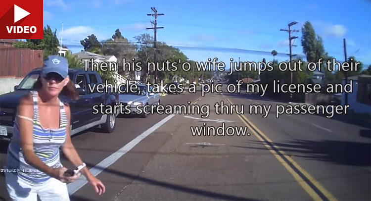  Ford Driver Throws Coins Before Lady Jumps Out and Threatens Motorist in CA Road Rage Incident