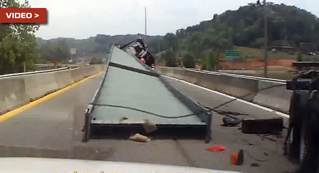  Watch Semi-Truck Hauling Oversized Steel Beam Hit a Snag and Tip Over