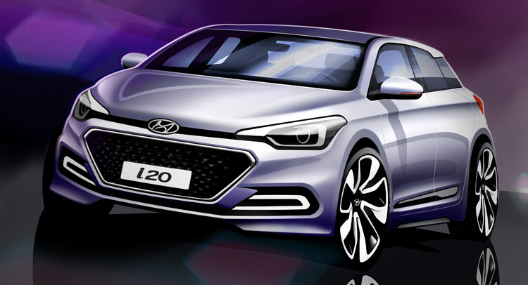  Hyundai Previews Upcoming i20 with Design Sketches