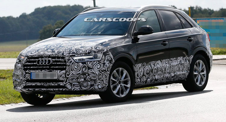  Spied: Audi’s Facelifted Q3 SUV Reveals its Eyes