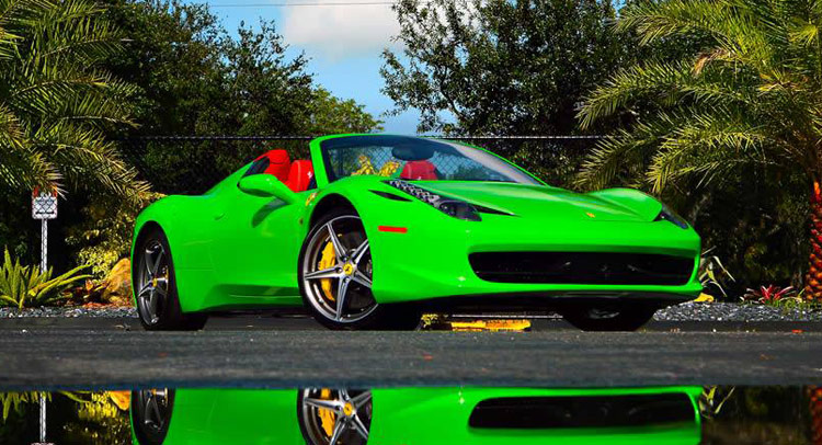 What Do You Think About a Lime Green Ferrari 458 Spider?
