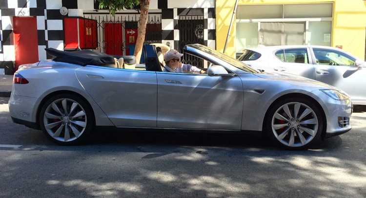  Convertible Tesla Model S Spotted in America