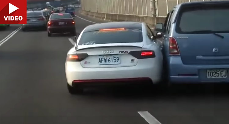  Audi Driver Bumping Into Suzuki Has Some Serious Issues
