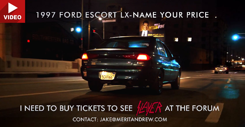  Slayer Fan Does a “McConaughey” to Sell His Ford Escort for Concert Tickets