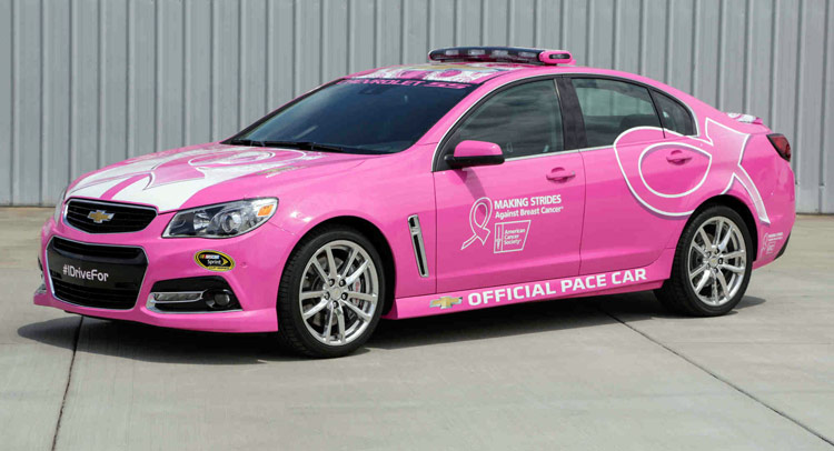  Chevy’s SS NASCAR Safety Car Wears Pink for a Good Purpose