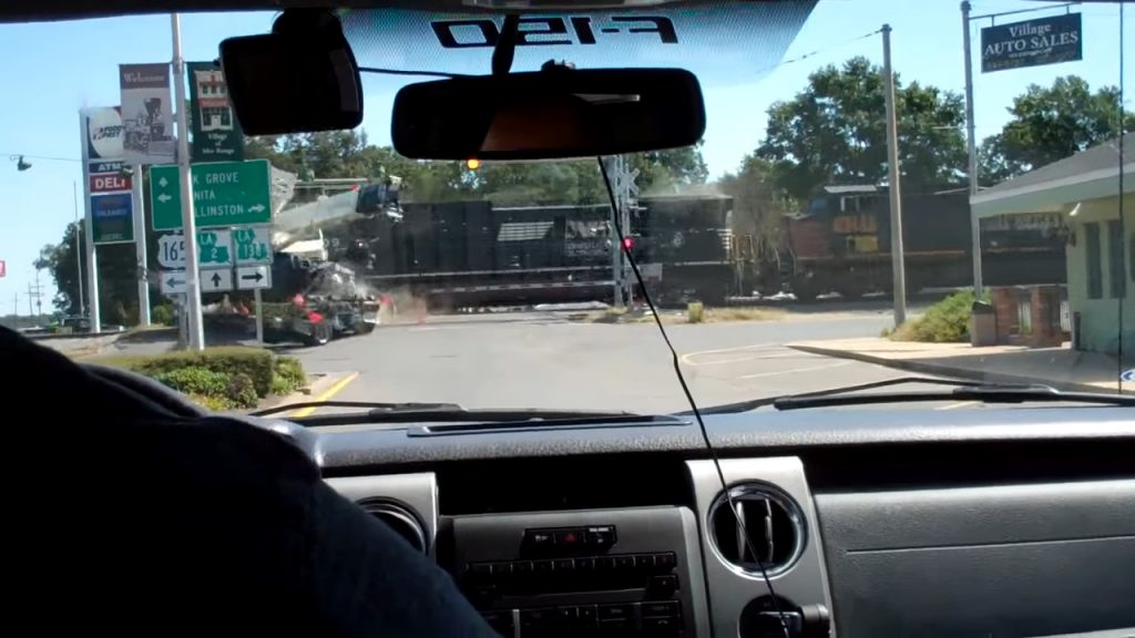  Watch A Freight Train Smash Through A Stuck Truck In Louisiana