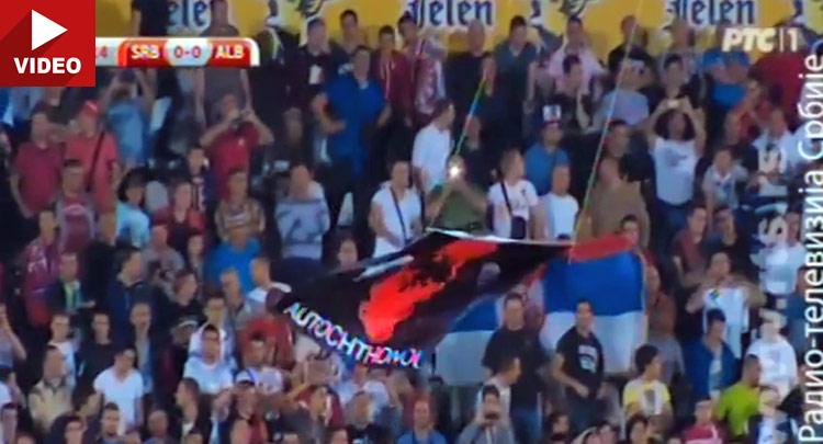 Watch a Drone Wreak Havoc at Serbia-Albania Football Match