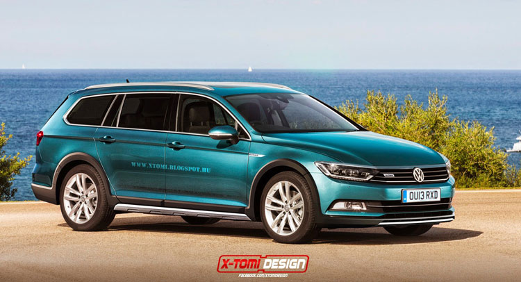  New VW Passat Realistically Rendered in Alltrack Clothes