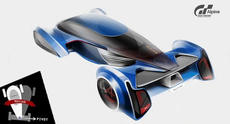  Alpine Teases GT6-Bound Vision GT Sports Car With Articulated Rear End