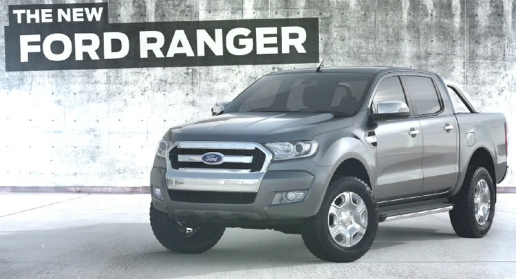  Facelifted Ford Ranger Previewed Ahead 2015 Debut