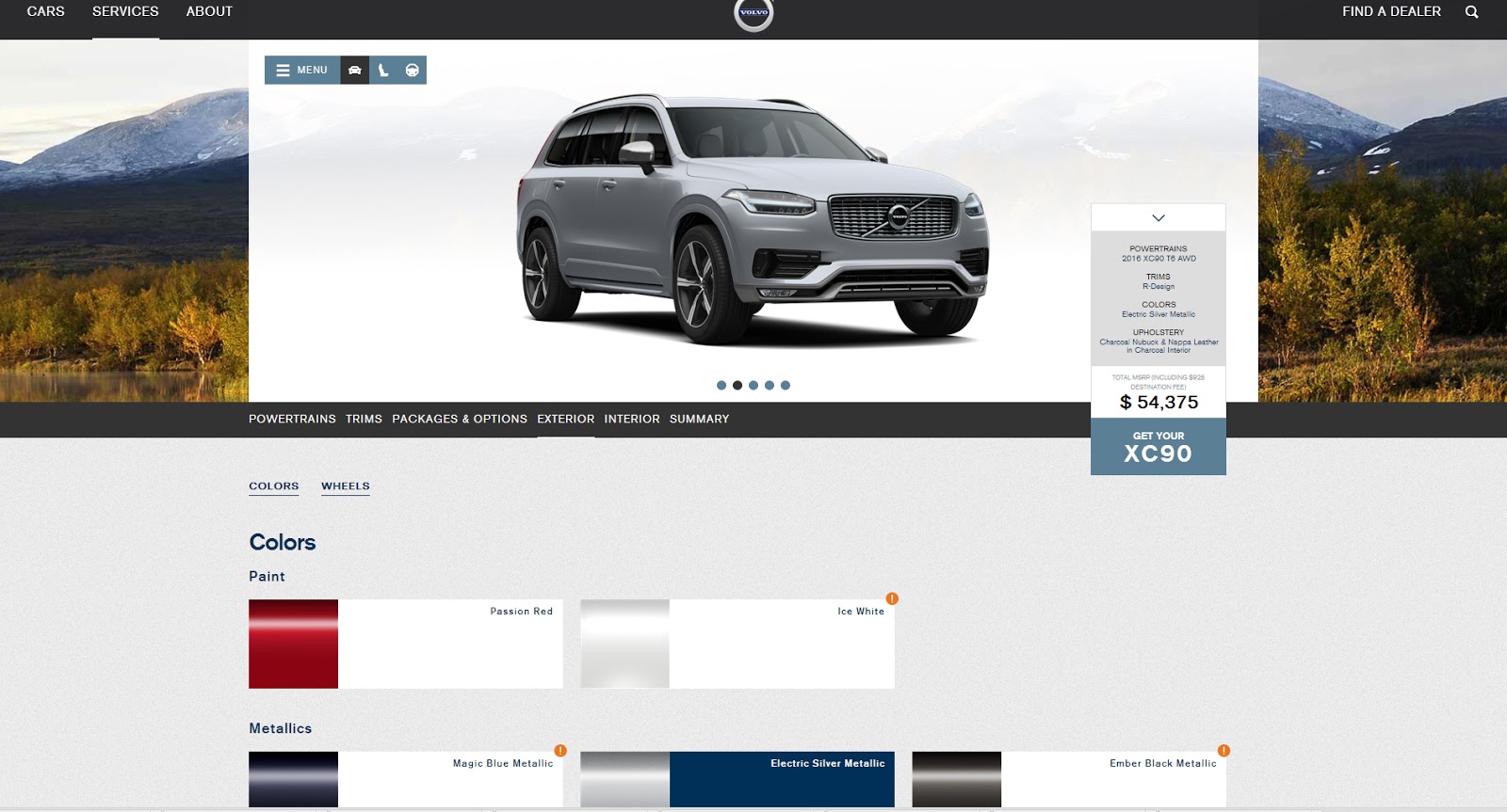 Volvo truck configurator