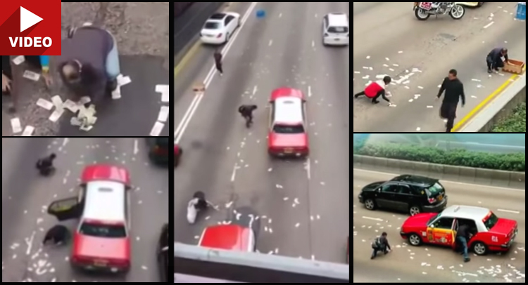  Picking HK$15 Million Spilled Onto Highway – Now That’s a Christmas Present!