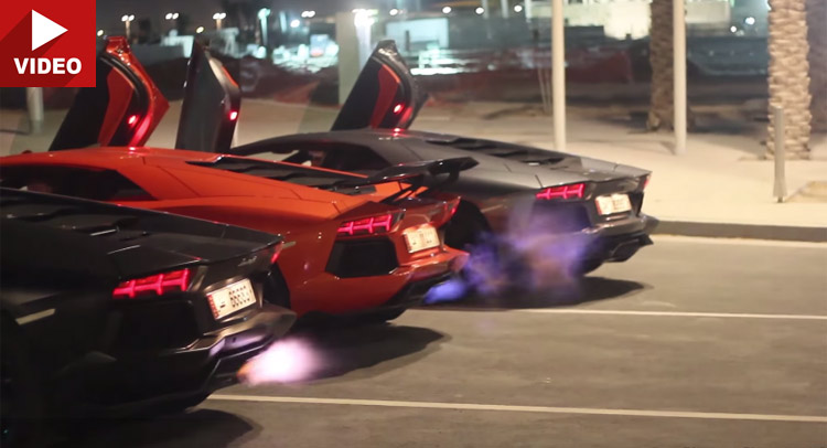  Lamborghini Aventadors Engage in Flame Throwing Contest – Can You Pick the Winner?
