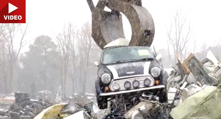  A Classic Mini Gets Destroyed Because It Was Illegally Imported To The U.S.