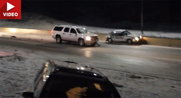  Black Ice Strikes 15 Vehicles on Canadian Highway