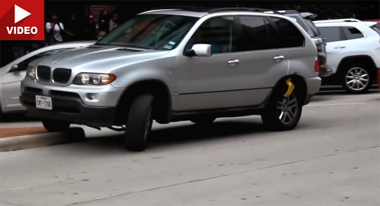  Bad Girl Drives Off Booted BMW X5