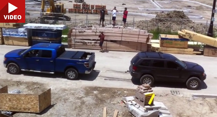  Ford F-150 Gets Into a Tug of War with Jeep Grand Cherokee