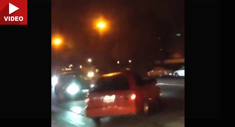  Ouch! VW Mk3 VR6 Driver Takes Out Innocent Car While Showing Off