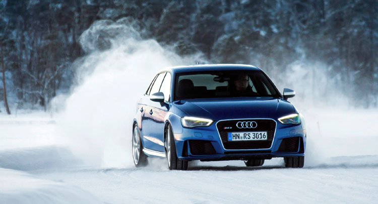  Audi Drops Snowy Set of RS3 Sportback Photos