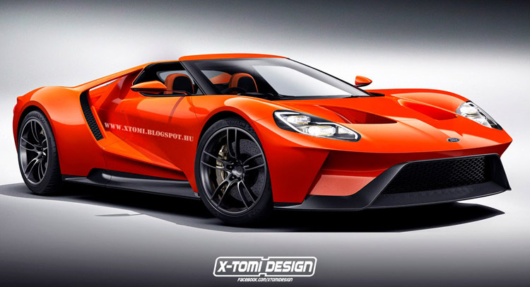  Ford’s 2016 GT Gets Orange Paintjob and Targa Roof in New Render
