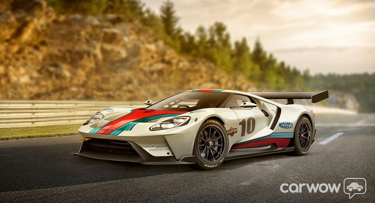  2017 Ford GT Rendered In Martini, Gulf Livery