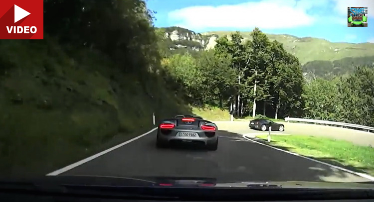 R8 Plus Chases 918 Spyder and F12berlinetta on Italy’s Mountain Passes