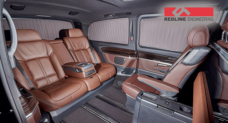  Russian Tuner Gives New Mercedes Viano a Business Makeover with BMW 7-Series Sofa