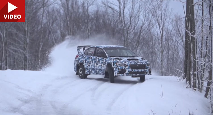  2015 Subaru STI Rally America Car Does Elegant Snow Ballet