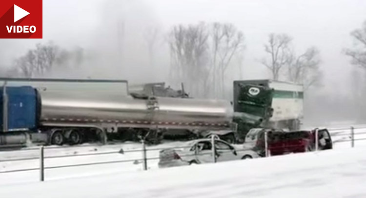 Dramatic Video Captures Crashes from 193-Vehicle Pileup on Michigan Highway