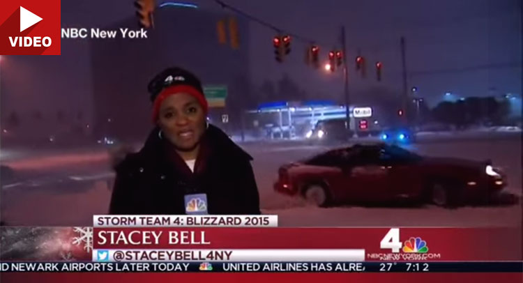 WNBC Reporter “Videobombed” by Snow Drifting Nissan 240 SX