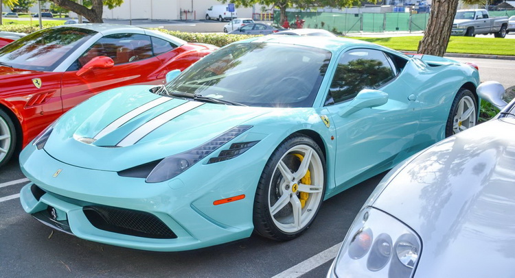  Ferrari of Newport Beach Event Hosts Tiffany Blue 458 Speciale