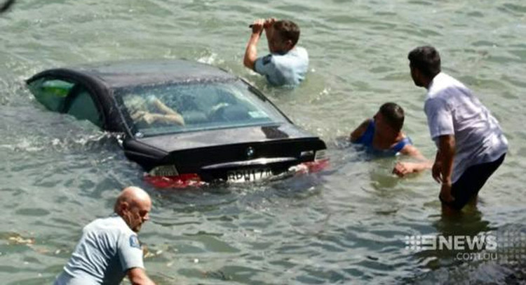  NZ Cops Rescue Woman in Sinking BMW M3 Drama