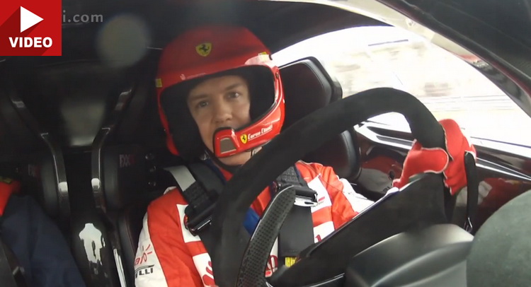  Ferrari’s Sebastian Vettel Answers Fan Questions While Driving FXX K Hypercar