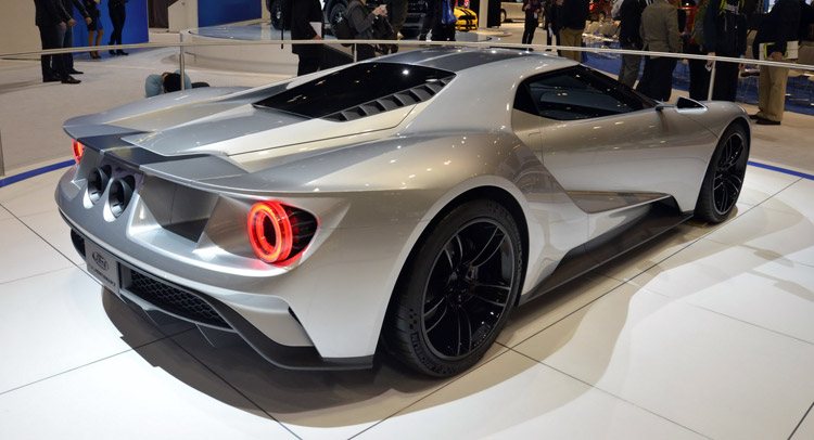  Ford Shows Off New GT In Liquid Silver Color In Chicago, Says It Will Be Built in Canada