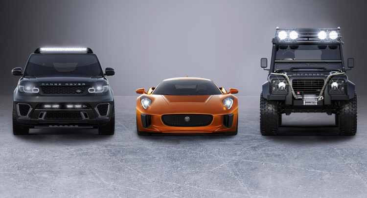  Jaguar-Land Rover’s Trio of Cars for New James Bond Movie Spectre