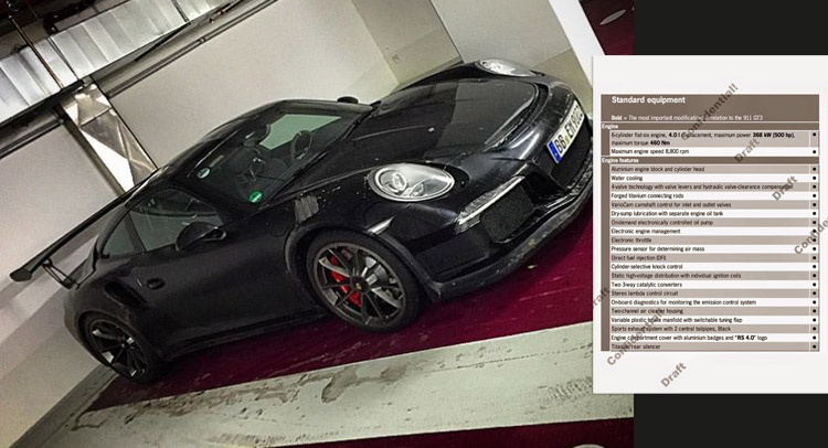  New Porsche GT3 RS: Leaked Spec Sheet Highlights Major Upgrades Over Standard GT3