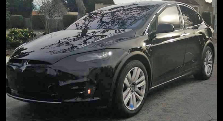  Lightly Camouflaged Tesla Model X Spotted Out and About
