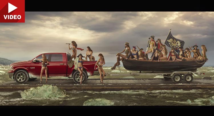  Ram and Sports Illustrated Recreate “Washington Crossing the Delaware” Painting