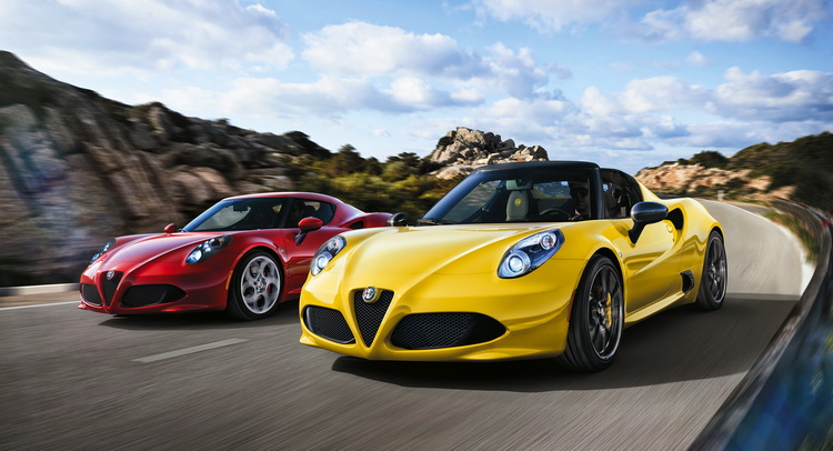  Alfa 4C Spider To Make Euro Debut Alongside Updated Coupe in Geneva