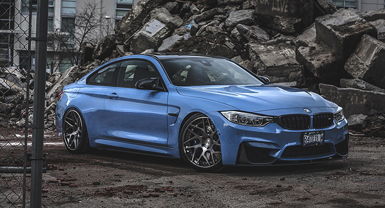  Yas Marina Blue BMW M4 Fitted With Brixton Wheels