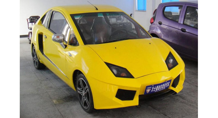  Chinese Company Copies Lambo Aventador Styling…On 10HP Electric City Car!