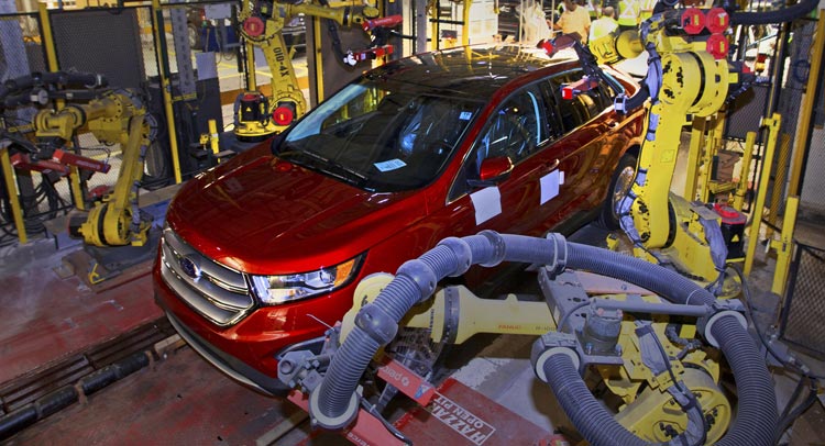  Ford Starts Building All-New 2015 Edge SUV in Canada