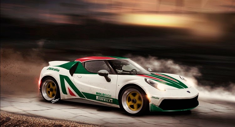  Alfa Romeo 4C-Based Modern Lancia Stratos Rally Car Rendered