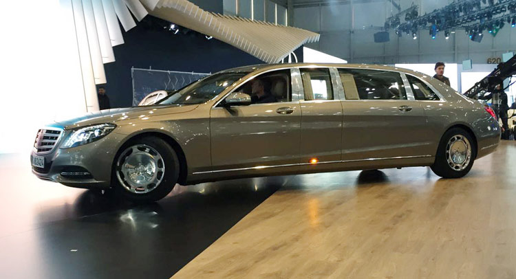  Mercedes Maybach S600 Pullman Spotted in Geneva Ahead of Debut