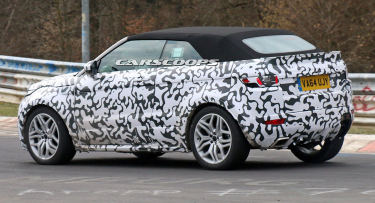 Spied: New Range Rover Evoque Convertible Adds Boot Spoiler To The Concept