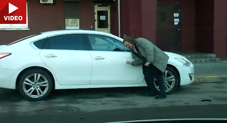  Russian Guy Goes All Chuck Norris On Poor Nissan Altima