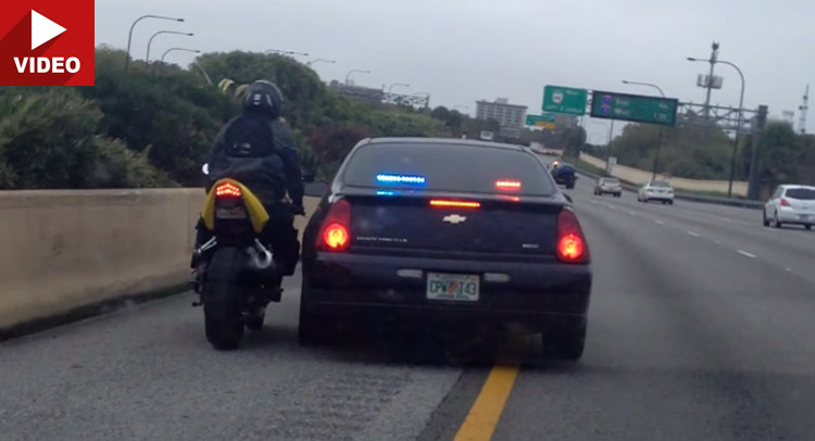  Florida Trooper In Unmarked Car Tries To Sideswipe Biker