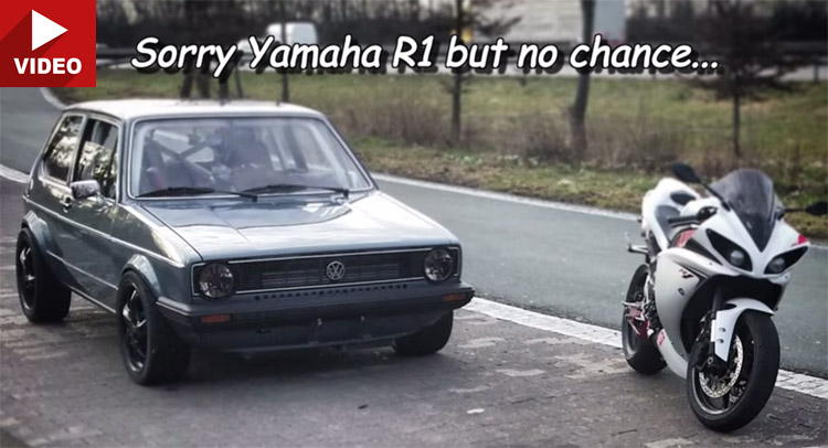  One Very Badass VW Golf Mk1 Makes Yamaha R1 Look Painfully Slow