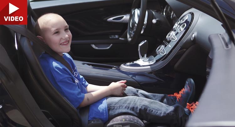  7-Year-Old Kid With Leukemia Gets The Ride of His Life in a Bugatti Veyron